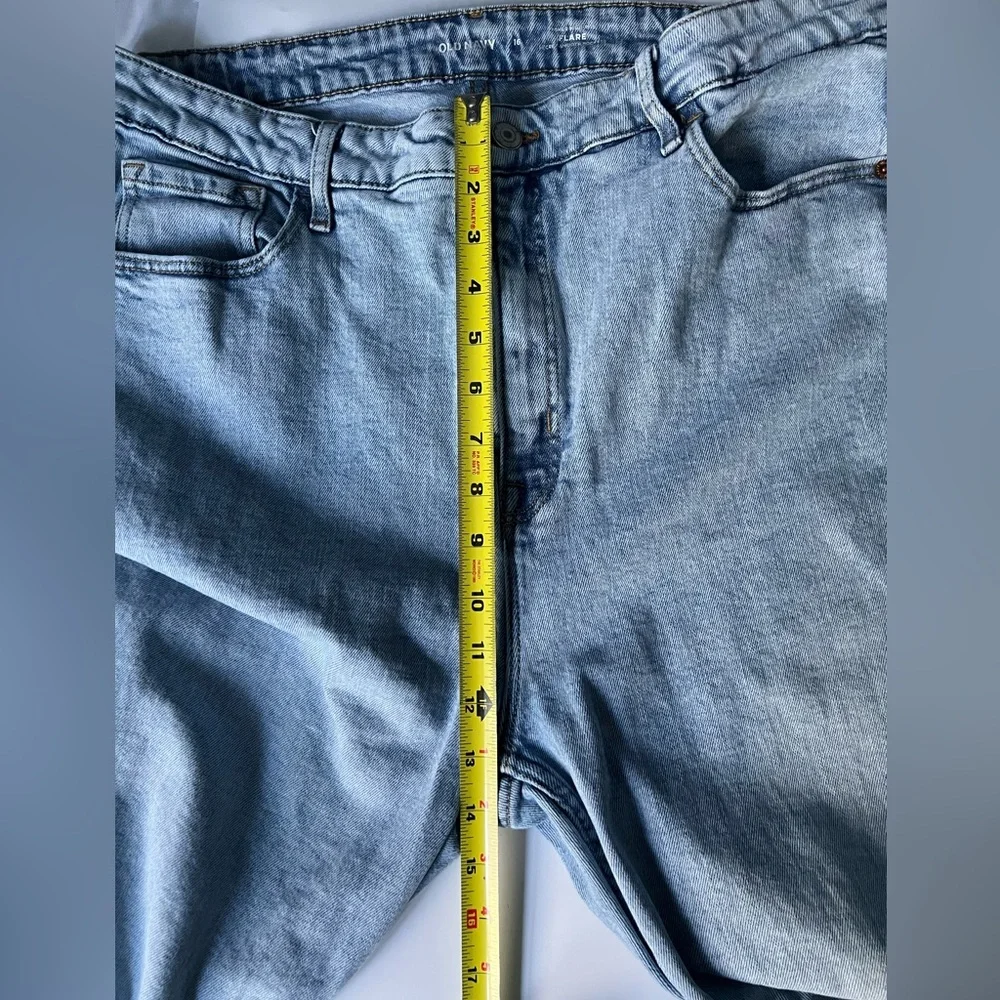 Old Navy Light Wash Women's Higher High Rise Flare Jeans - 16 - Picture 8 of 10
